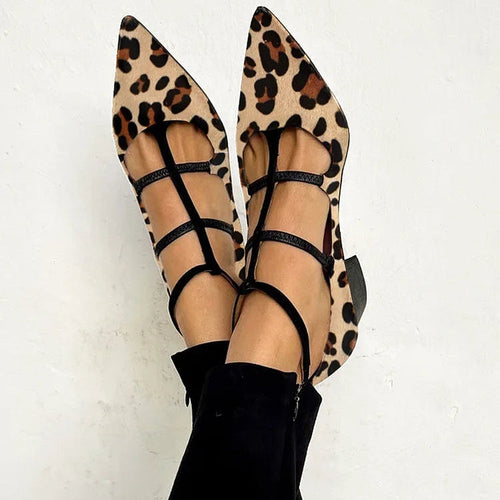Bridget Zapatos de Tacón con Correa de Leopardo