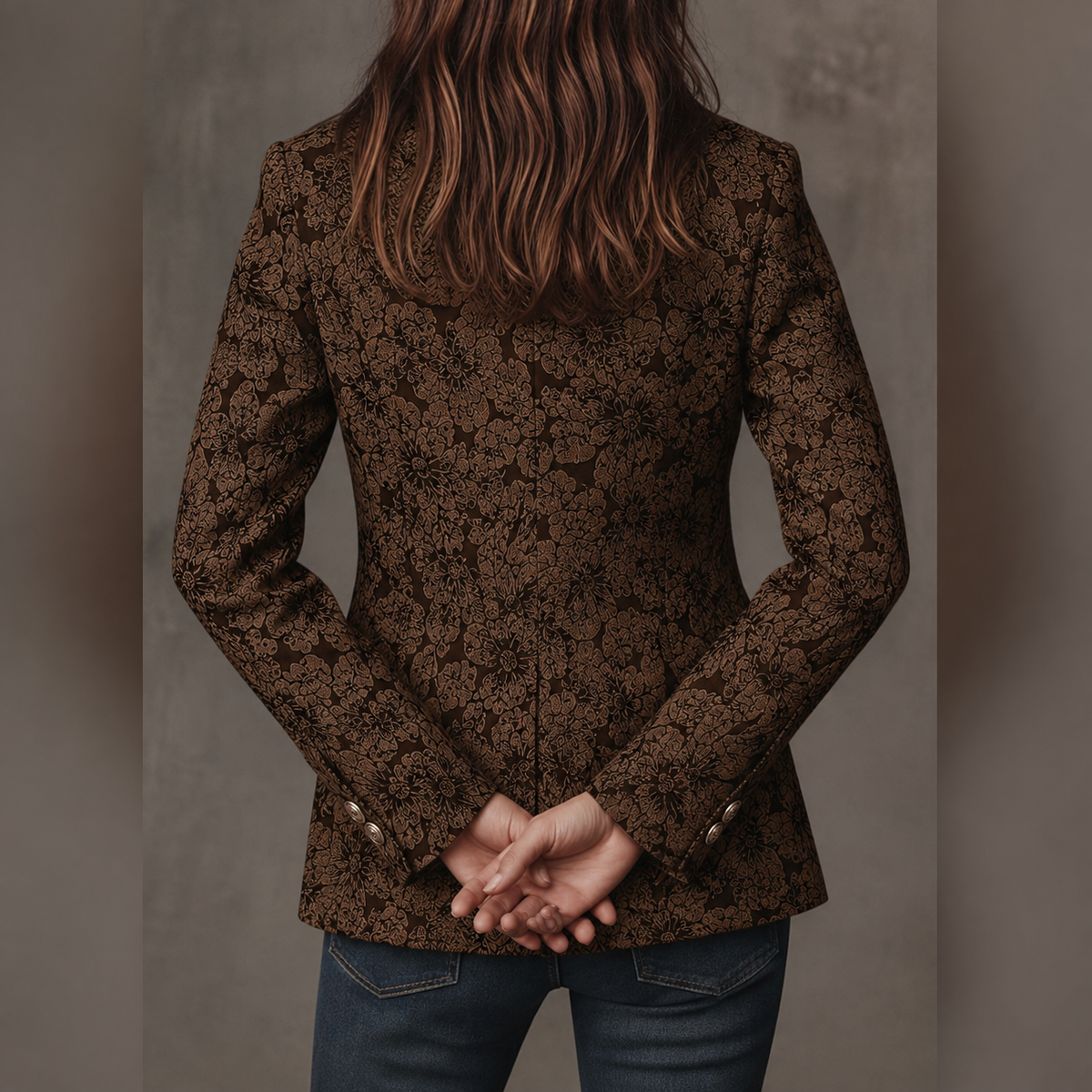 Estelle | Blazer Jacquard Cachemira Ajustado