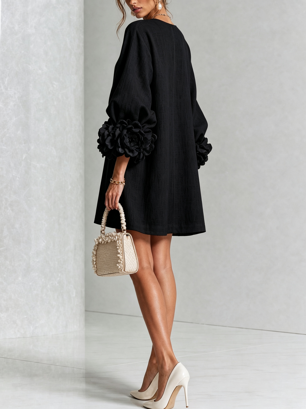 Élodie — Vestido Mini Floral con Botones