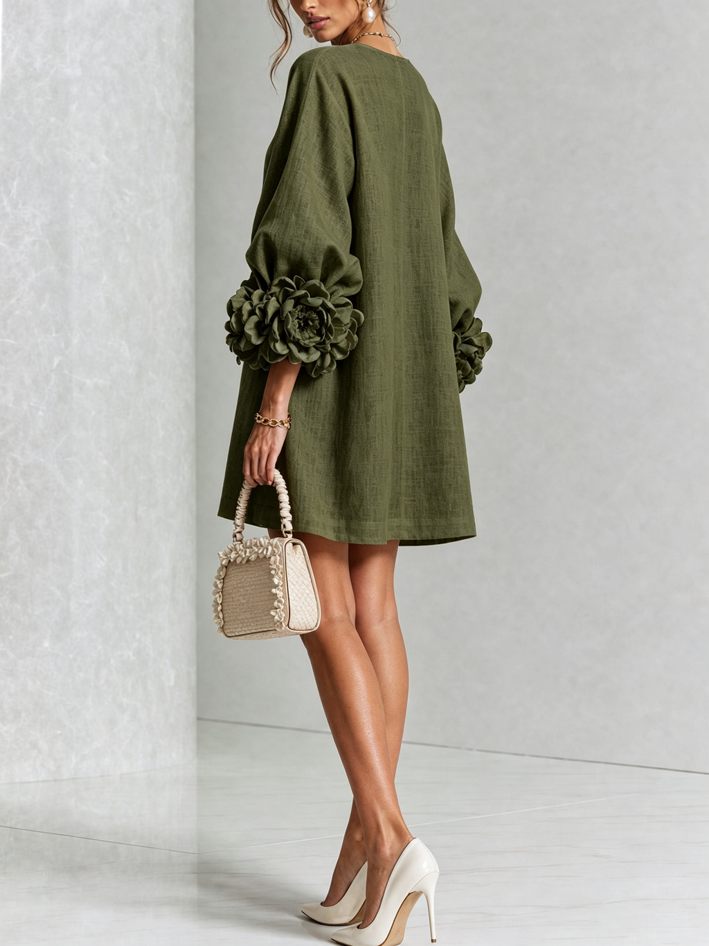 Élodie — Vestido Mini Floral con Botones