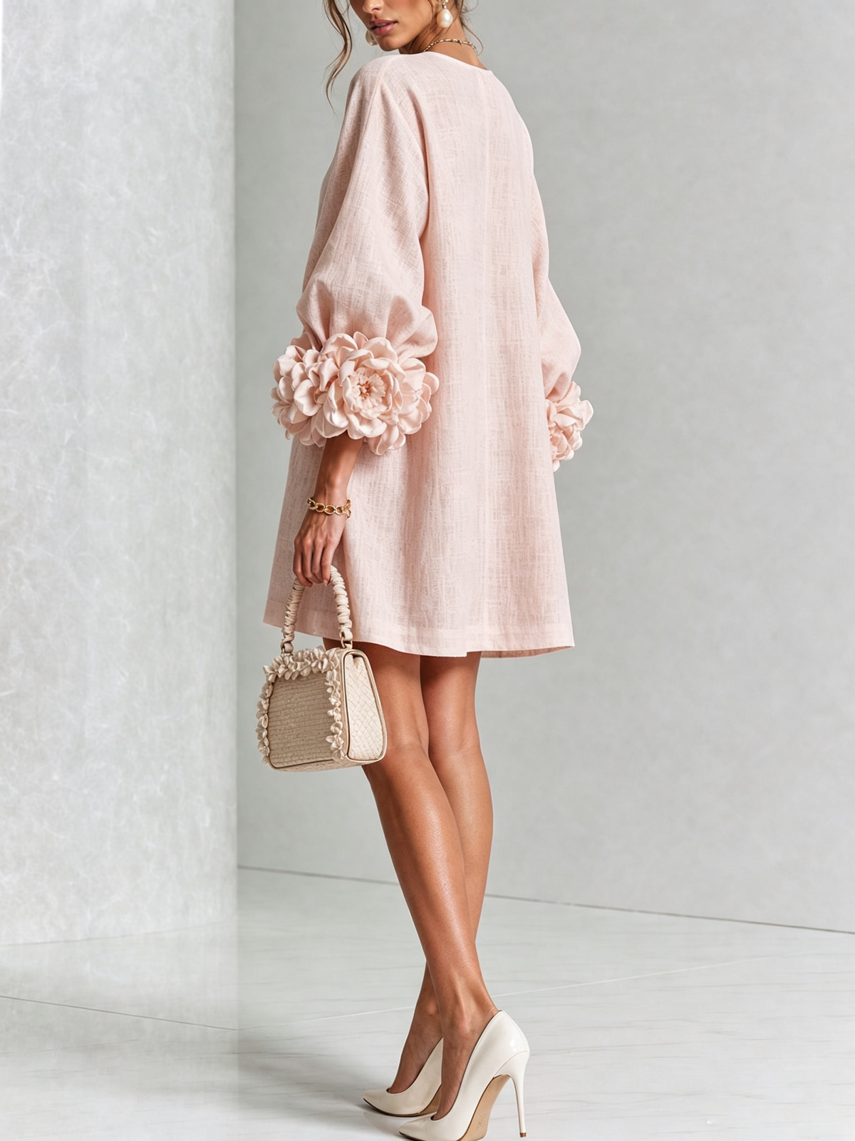 Élodie — Vestido Mini Floral con Botones