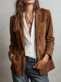 Noémie | Top Blazer Negro con Mangas Semitransparentes