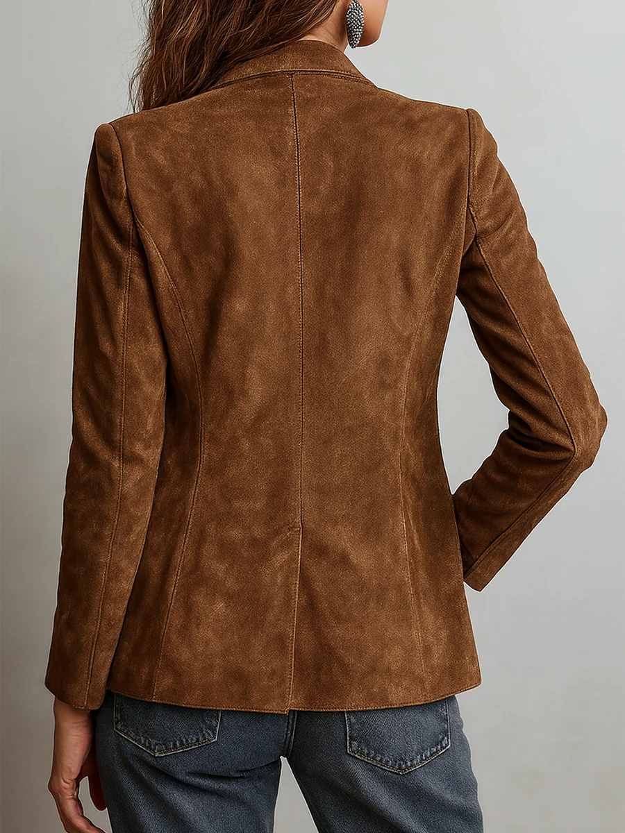 Noémie | Top Blazer Negro con Mangas Semitransparentes