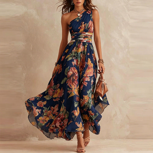 Aurora — Vestido Floral Asimétrico
