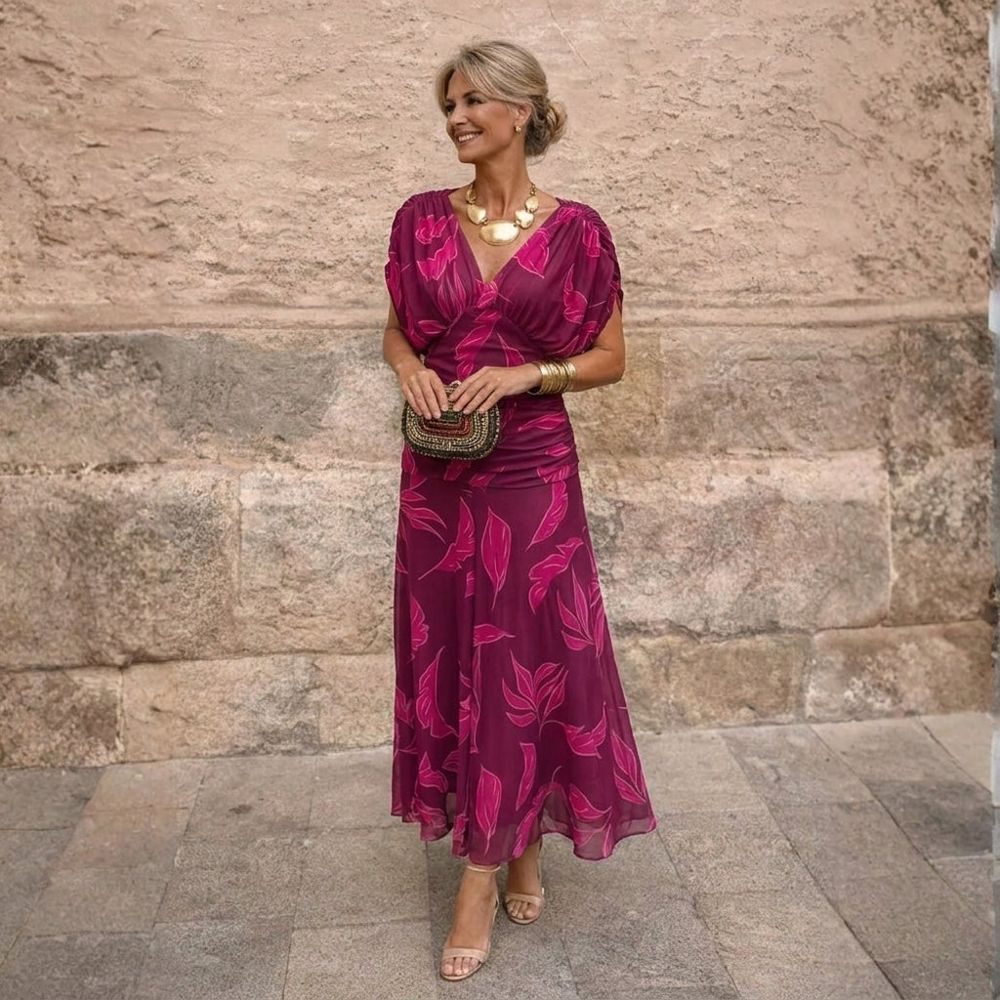Mikaela — Vestido Maxi de Hombros Descubiertos