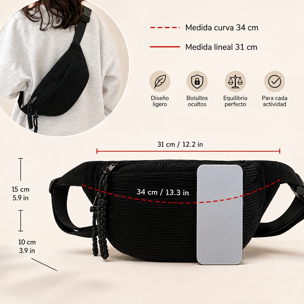 Medidas de Petra: 31 cm lineal y 34 cm curva